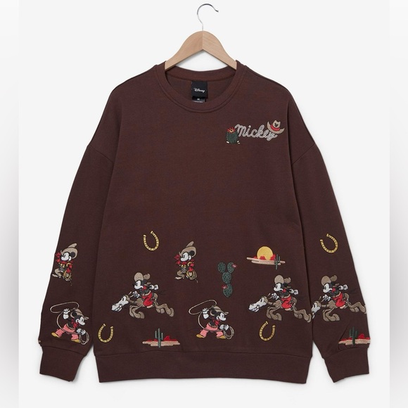 Disney Other - NWT - Disney Unisex Crewneck Embroidered Western Sweater Limited Edition